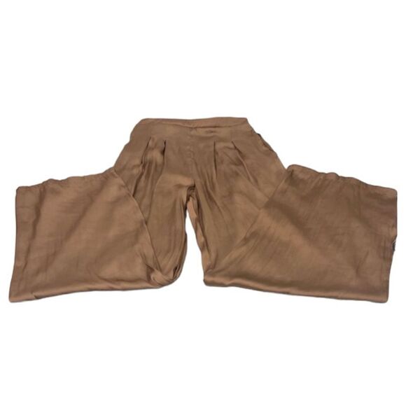 Sincerely Jules women's satin flowy wide leg pants size medium - Picture 3 of 8